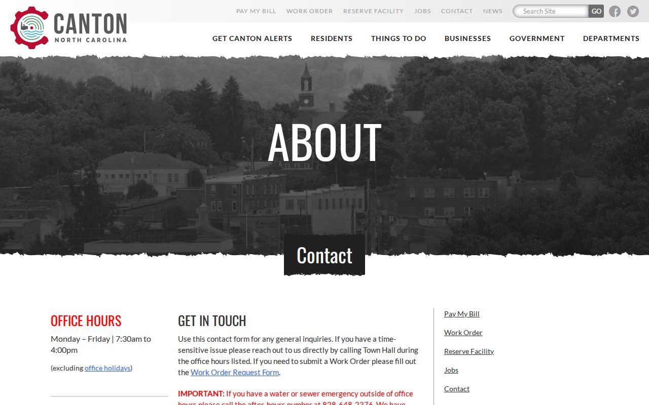 Canton court records context at Canton Town Hall