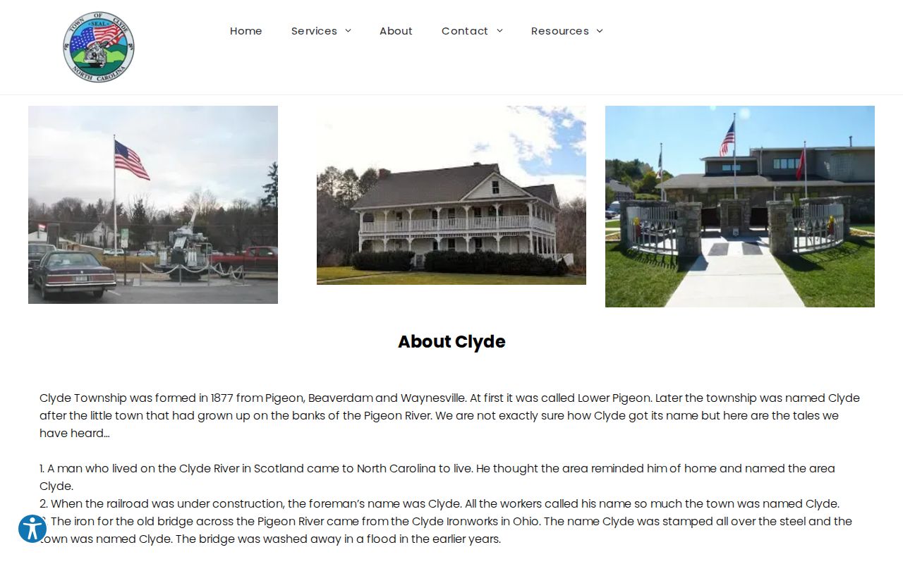 Clyde court records and municipal building context