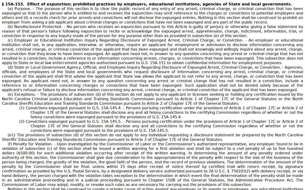 Haywood County criminal court docket expunction confidentiality rule