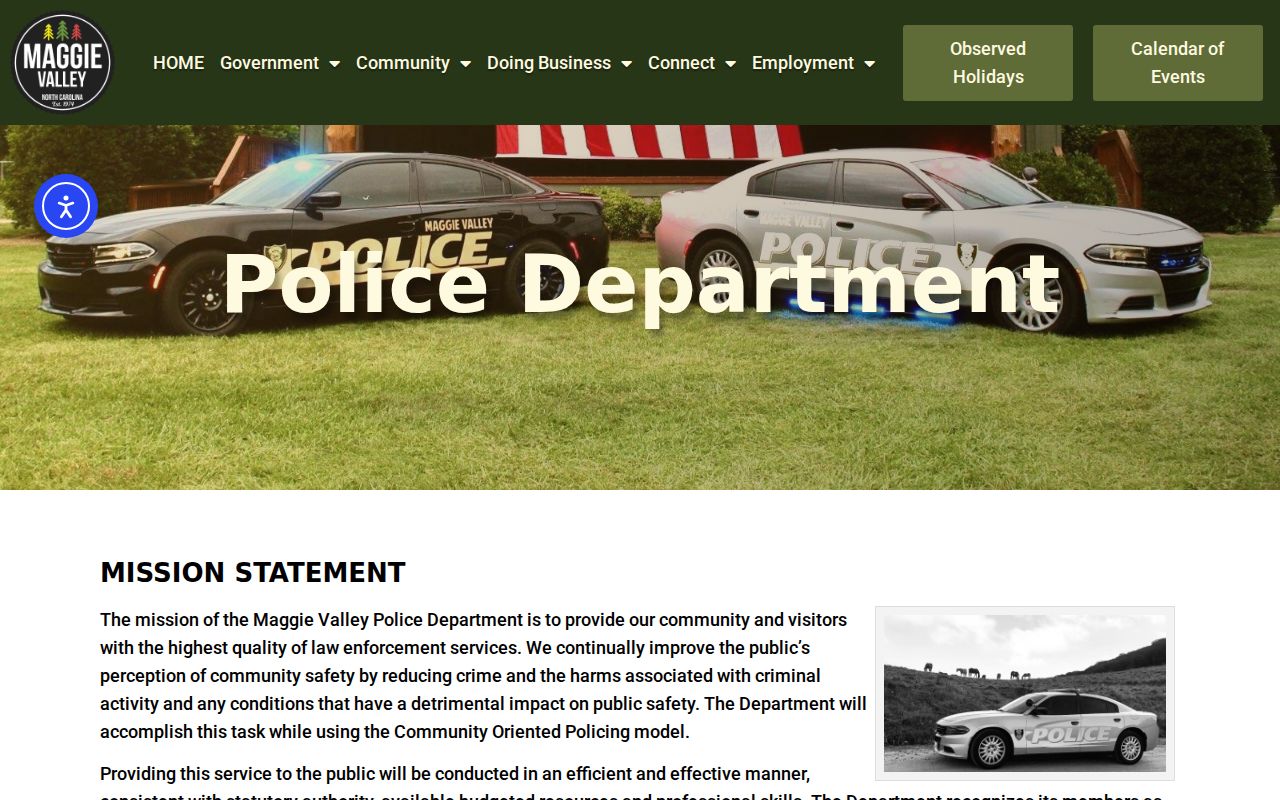 Maggie Valley court records and police department contact context