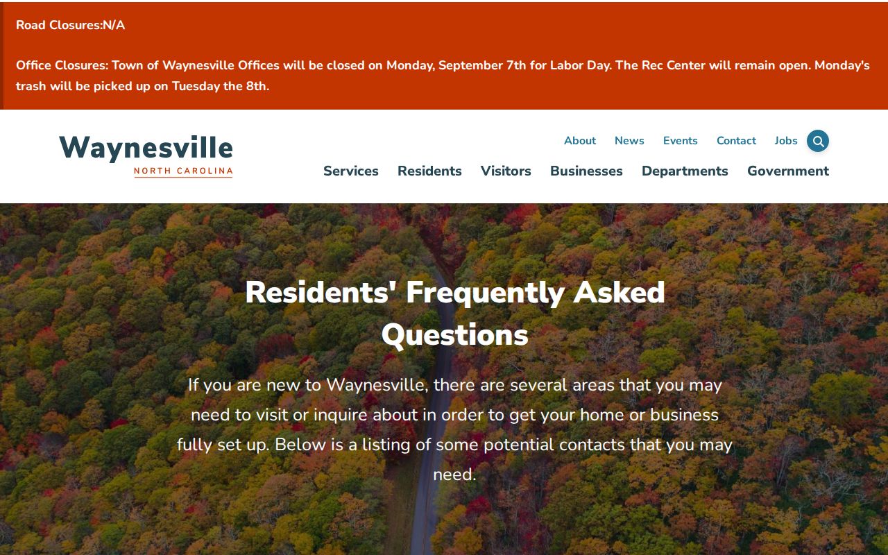 Waynesville court records search and municipal service context