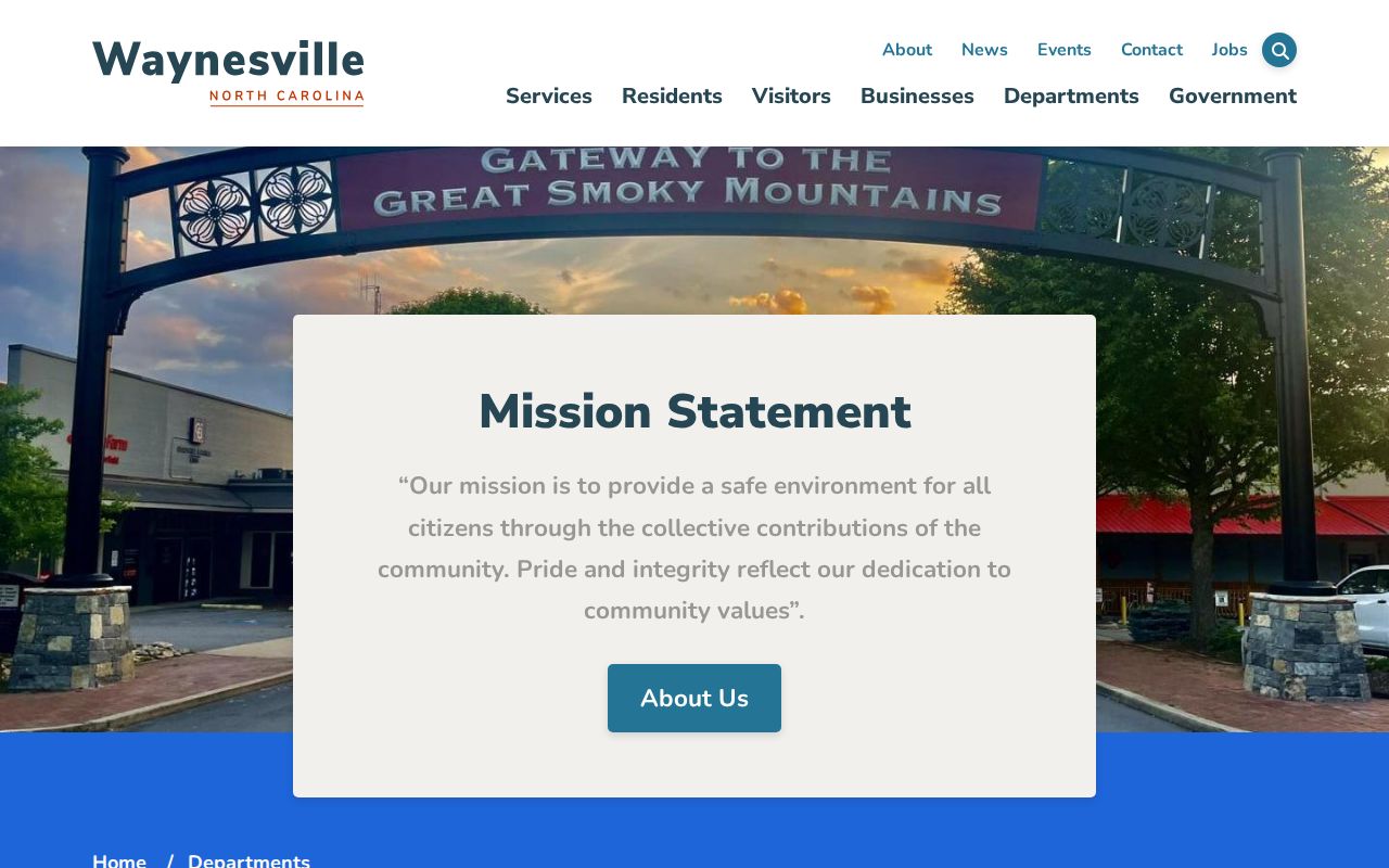 Waynesville court records and town police service contact context